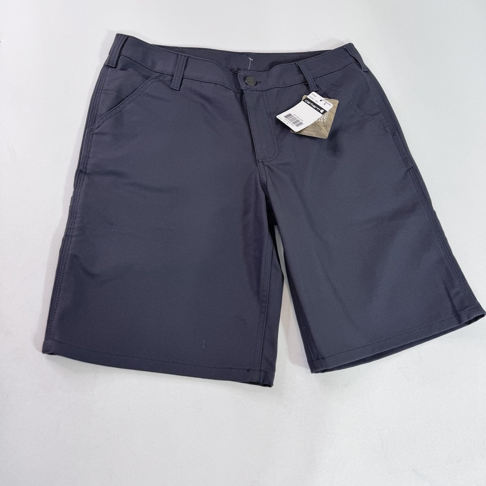 Carhartt Shorts Womens 8 Gray Canvas Utility Workwear Stretch Original Fit NWT